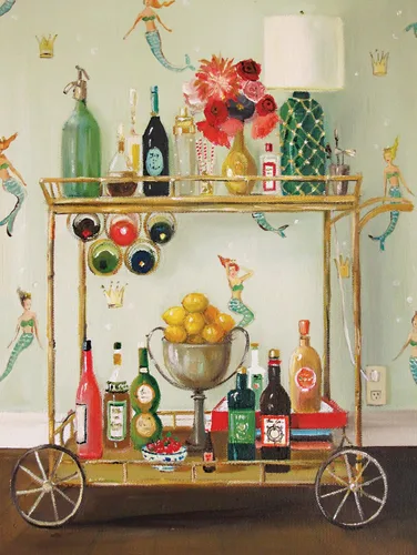 Vista 2 de New York Puzzle Company - Janet Hill Barmaids - Rompecabezas de 500 piezas para noches de juego familiares por Janet Hill