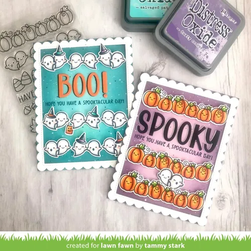 Vista 2 de Lawn Fawn LF2934 Simply Fall Sentiments 3X4 Juego de sellos transparentes
