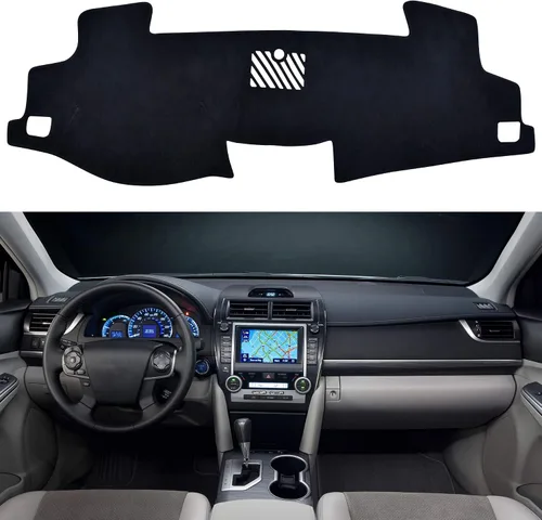 Vista 9 de SPEEDWOW Cubierta Alfombrilla para Tablero de Instrumentos Tapete Alfombra Compatible para Toyota Camry 2002-2006 Alfombrilla para Tablero Cubiertas