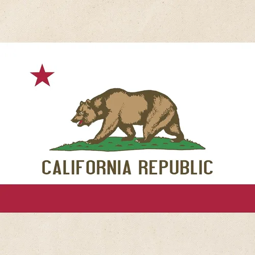 Vista 4 de CafePress Bolsa de asas de lona natural de California, bolsa de compras de tela, Caqui