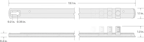 Vista 4 de TEKTON - Llave de tubo de 1/2 pulgada x riel de 33 cm con 10 clips (negro) OSR22210 Fabricado en EE. UU
