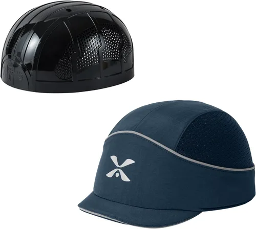 Vista 16 de TIHEEN Gorra de seguridad unisex, estilo gorra de béisbol con rayas reflectantes, ligera y transpirable, gorra de protección para la cabeza