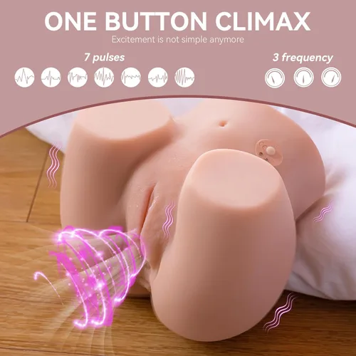 Vista 3 de Muñeca sexual para hombres, juguetes sexuales masculinos – 7 modos de vibración, muñeca sexual para adultos, masturbador masculino con vagina