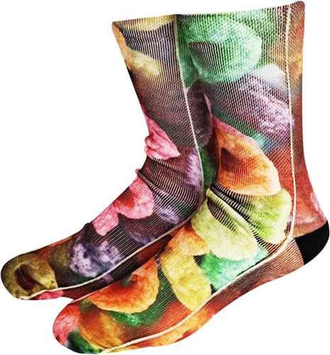 Vista 3 de KACOLOR - Calcetines de tubo para hombre con estampado 3D