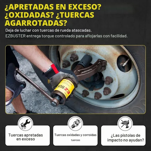 Vista 2 de ESCO 60305 Llave dinamométrica para camiones EZBuster Herramienta manual para aflojar tuercas, con estuche de transporte