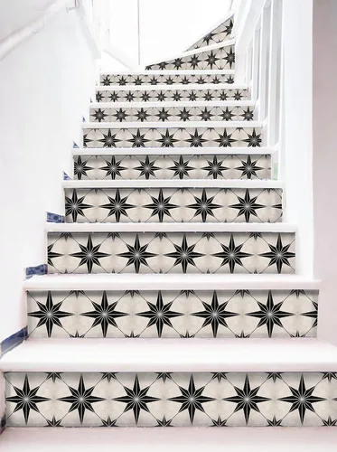 Vista 12 de Stair Riser Strip Vinyl Decal, Amalfi, 5" x 49", Pack of 5