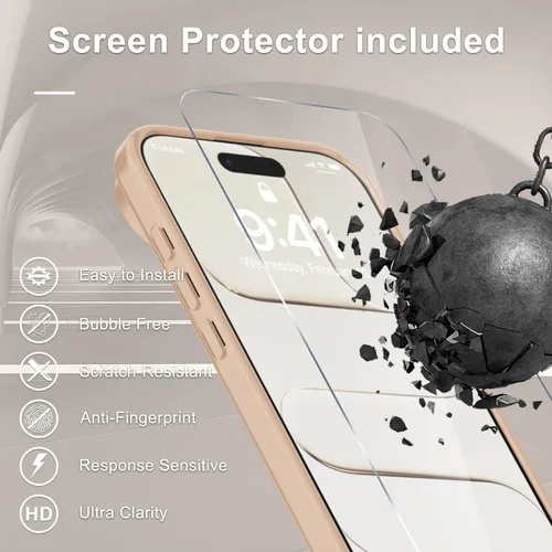 Vista 174 de Funda para Google Pixel 10 Pro XL, cubierta magnética mate, color negro Fit for MagSafe, Screen Protector included, Shockproof Military Grade