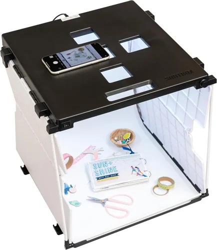 Vista 7 de We R Memory Keepers, Shotbox, equipo de fotografía, portátil y plegable, caja de luz para fotografía, rastreo, plegado, contenido y más