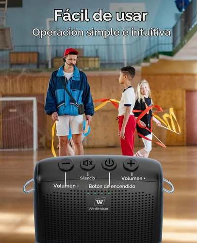 Vista 7 de Mini amplificador de voz inalámbrico personal con 2 micrófonos Bluetooth Micrófono y altavoz portátiles, sistema de altavoces PA recargable de 15