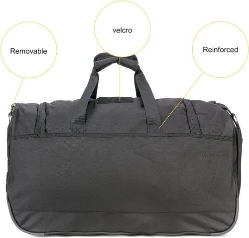 Vista 6 de Bolsa de gimnasio para hombres y mujeres con compartimento para zapatos, deporte, fin de semana, viajes, durante la noche, bolsa de transporte