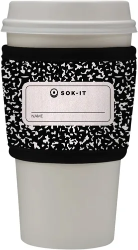 Vista 195 de Sok It HotSok Coffee & Tea - Funda de neopreno con aislamiento reutilizable (floral abstracto)