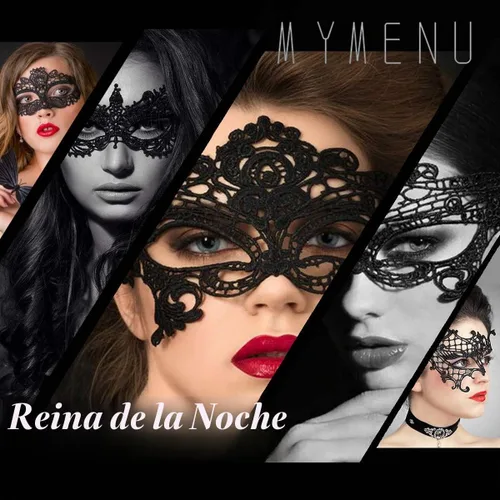 Vista 5 de MYMENU Máscara de mascarada para mujeres, máscara de encaje veneciano para ojos para fiesta, baile de graduación, baile, disfraz, Mardi Gras