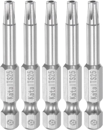 Vista 9 de HARFINGTON 5pcs TS6 Magnetic Security Star 5 Puntas Destornillador Punta 1/4" Hex Shank 2" Longitud