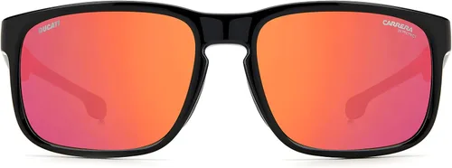 Vista 3 de Carrera Gafas de sol cuadradas de espejo rojo DUCATI 001S 00A4UZ 57, Negro