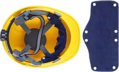 Vista 5 de Vincha antisudor para casco, forro de algodón para casco, vinchas antisudor reutilizables para casco (Azul)