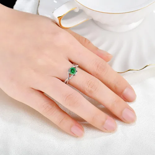 Vista 4 de CARICY Infinity Promise - Anillo de plata de ley 925 con circonita cúbica para mujer, anillos de compromiso, boda