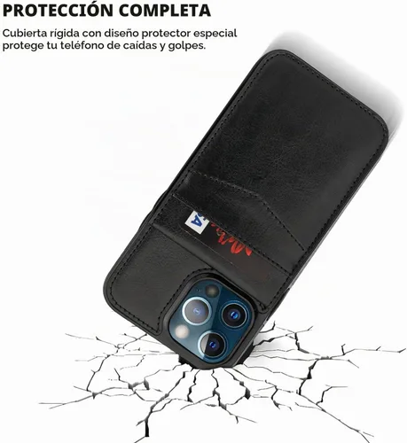 Vista 6 de KIHUWEY Compatible con iPhone 13 Pro Max Funda Cartera con Soporte para Tarjetas de Crédito, Cuero Premium Cierre Magnético Soporte Plegable Funda