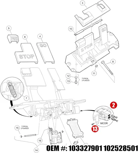 Vista 6 de Roykaw MCOR 2 Potenciómetro del acelerador para Club Car Precedent 2004-2011 Carrito de golf, regulador de salida del controlador del motor