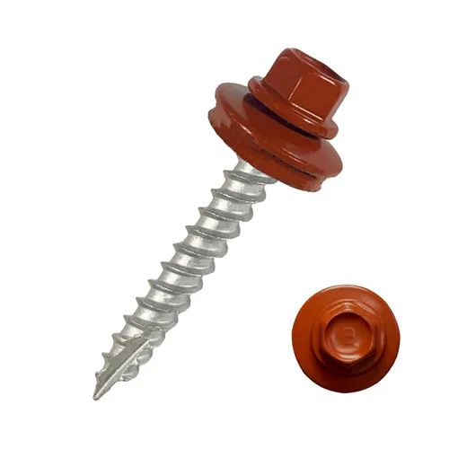 Vista 21 de EAGLE 1 Tornillos para Techos de Metal #10 - Tornillos Autorroscantes con Cabeza Hexagonal Pintada y Arandela de Goma EDPM para Metal a Madera