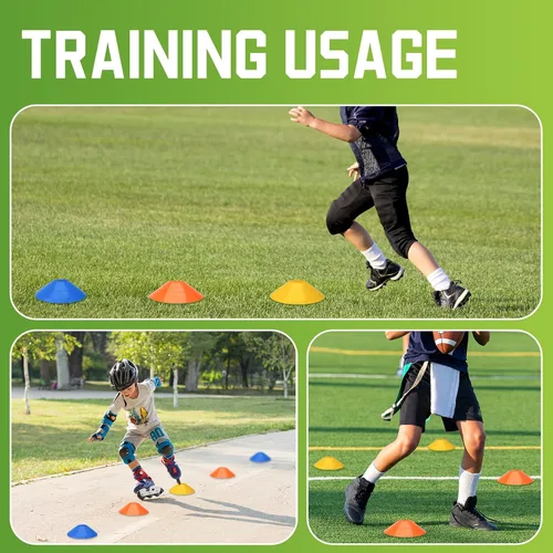 Vista 6 de BIRDDIE Conos de entrenamiento de fútbol, conos deportivos de fútbol, marcador de campo de entrenamiento, conos de agilidad con bolsa de transporte