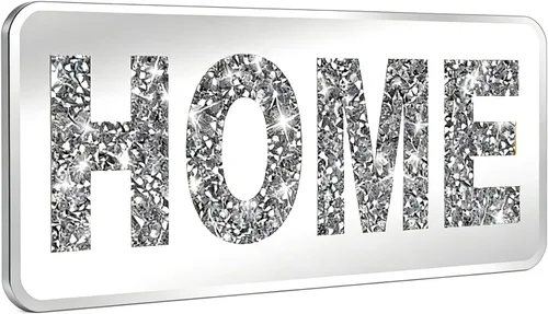 Vista 9 de ZOLAPI 3 piezas Letras Independientes BAR. Letras de Cristal Diamante Glamorosas. Vidrio Espejo Plateado Decoración del Hogar para Pared, Cocina