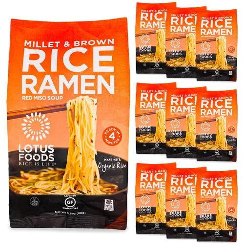Vista 8 de Lotus Foods Jade Pearl Organic Rice Ramen - Bolsas de 2.8 onzas (paquete de 10)