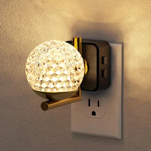 Vista 22 de JandCase Luz de Noche LED, Luces Nocturnas Regulables Enchufables en la Pared, Luz Nocturna Moderna con Sensor de Luz Automático de Encender/Apagar
