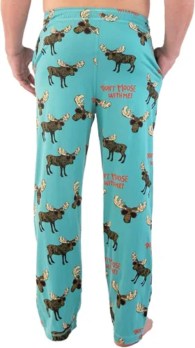 Vista 2 de Lazy One Pantalones de pijama de animales para hombre, pantalones separados para hombre, pantalones de descanso