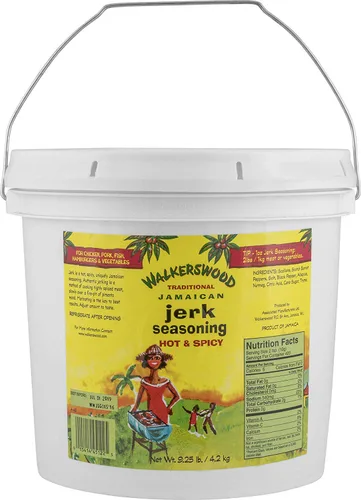 Vista 2 de Condimento jerk tradicional jamaicano Walkerswood, picante y especiado, 128 fl oz