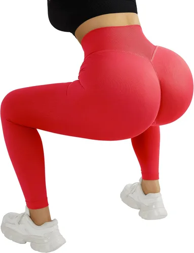 Vista 4 de MOOSLOVER - Leggings de entrenamiento levanta glúteos sin costuras, de cintura alta para mujer. Pantalones para yoga ajustados de compresión