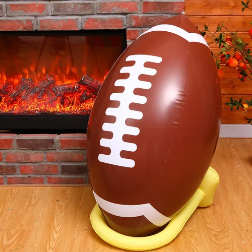 Vista 5 de Sanwuta Juego de fútbol inflable gigante gigante de 37 pulgadas con camiseta inflable, suministros para fiestas de cumpleaños, decoración de portón