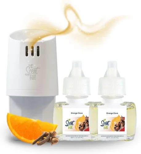 Vista 28 de Scent Fill Ambientador enchufable de sidra de manzana, repuestos de aceite perfumado, 2 recambios + difusor