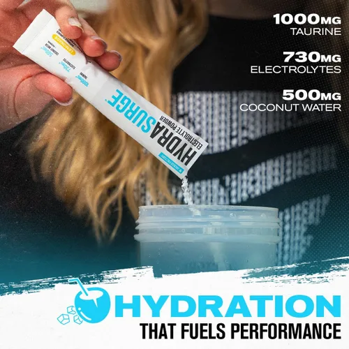 Vista 3 de Jacked Factory Hydrasurge - Paquetes de electrolitos en polvo, sin azúcar y endulzados naturalmente, aptos para dietas cetogénicas y veganas, se