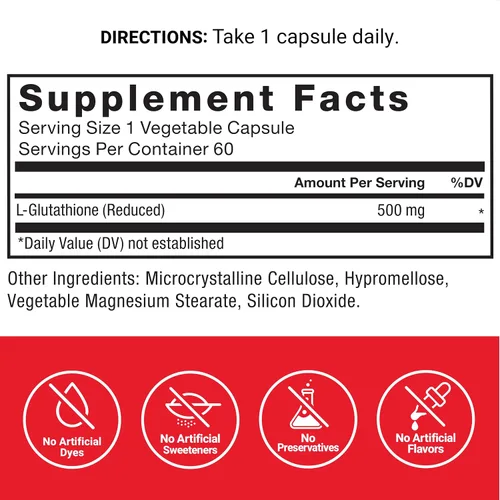 Vista 4 de Force Factor Suplemento de glutatión, suplemento antioxidante con glutatión reducido de 500 mg para una absorción y eficacia superiores