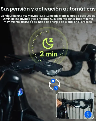 Vista 6 de RAVEMEN FR1100 SE/FR500 Bike Headlight Compatible with Garmin/Wahoo Computers, 270° Wide-Angled Bicycle Front Light for Night Urban Riding & Daytime
