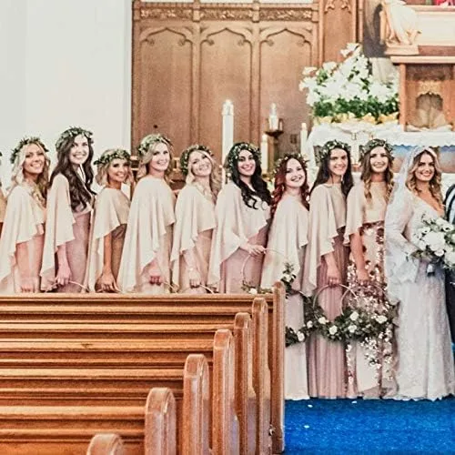 Vista 7 de Chales y envolturas transparentes para vestidos de noche, capas de gasa para mujer, cubierta suave para boda