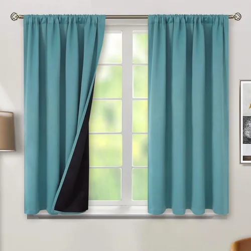 Vista 37 de BGment - Cortinas opacas para sala de estar de 63 pulgadas de largo, juego de 2 paneles, cortinas para oscurecer toda la habitación, cortinas
