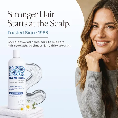 Vista 2 de Champú de ajo para tratamiento capilar. Para cabello normal a seco 32 onzas.
