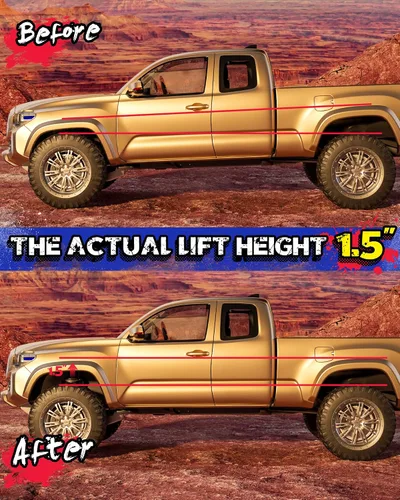 Vista 7 de KSP - Kit de nivelación delantera de 1.5 pulgadas para elevador Toyota Tacoma, espaciador de elevación delantera de 1.5 pulgadas para Toyota Tacoma