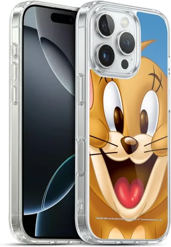 Vista 9 de Head Case Designs Funda de gel de cara completa con licencia oficial de Tom y Jerry Jerry [protección de grado militar] compatible con Apple iPhone