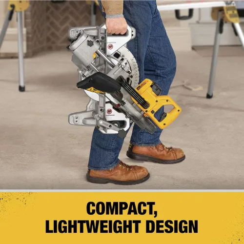 Vista 3 de DEWALT - Sierra ingleteadora de 20 V máx, 7-1/4 pulgadas, solo herramienta, inalámbrica (DCS361B)