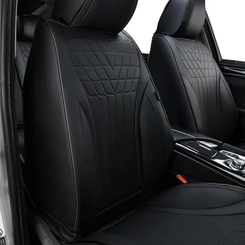 Vista 6 de Doogo Fundas de asiento de automóvil, fundas de asiento delantero para automóviles, protector universal de asiento de automóvil, fundas de asiento