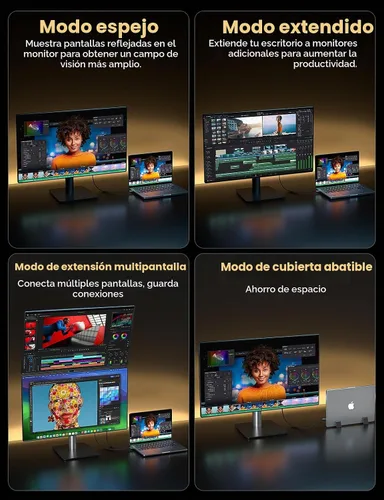 Vista 5 de Cable USB C a DisplayPort 2.1 bidireccional, video de 16K a 60Hz