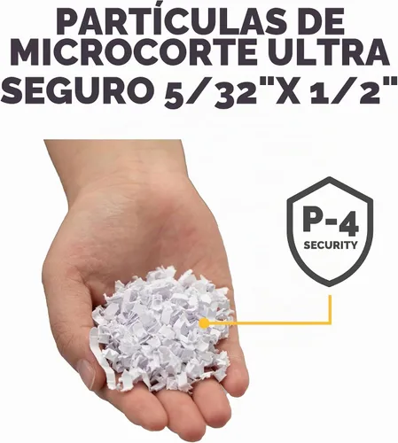 Vista 2 de Fellowes 10M7 Powershred - Trituradora de papel de escritorio con microcorte de 10 hojas