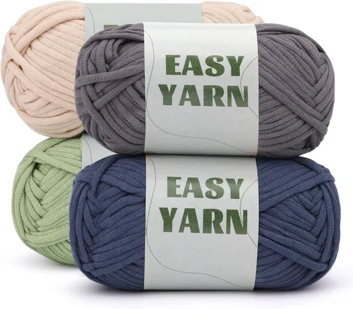 Vista 15 de 12x50g (1.43kg) Hilo de Ganchillo, Hilo para Tejer, 12x79.6m Mezcla de Algodón y Nylon Multicolor para Principiantes con Puntos Fáciles de Ver 12