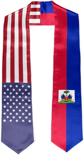 Vista 23 de Banda de estola de graduación con la bandera de Colombia de Estados Unidos, estola de graduación, regalo de graduación