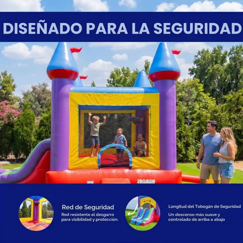 Vista 6 de HeroKiddo - Gorila inflable comercial de 14 x 18 pulgadas, tobogán de doble carril