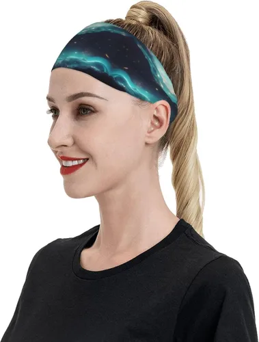 Vista 8 de Science Fiction Stars Fashionable Sports Decorative Sweatband - Comfortable and Breathable Suitable for Hiking Running Fitness Usable in All Seasons