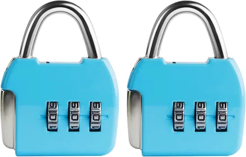 Vista 13 de Cerradura de combinación pequeña, candado de combinación de 3 dígitos, cerraduras de equipaje de viaje, cerradura combinada con código para maleta