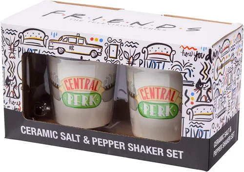 Vista 4 de Silver Buffalo Friends Central Perk To-Go - Salero de cerámica y pimentero